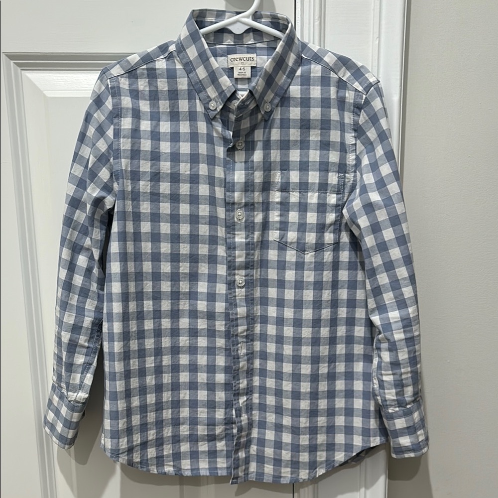 Crewcuts Blue and White Checkered Shirt